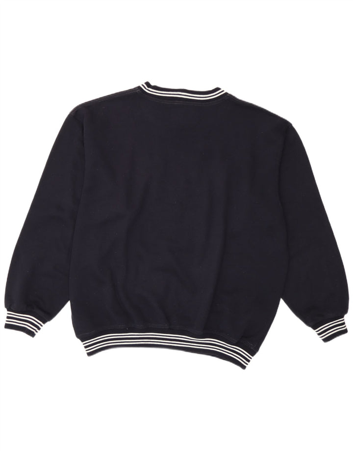 Wampum Sudadera Gráfica para Hombre Jersey Grande Azul Marino Acrílico