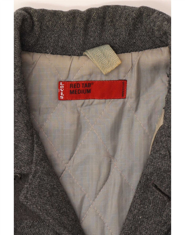 Levi's Abrigo cortavientos de 3 botones para hombre UK 38 Lana gris medio