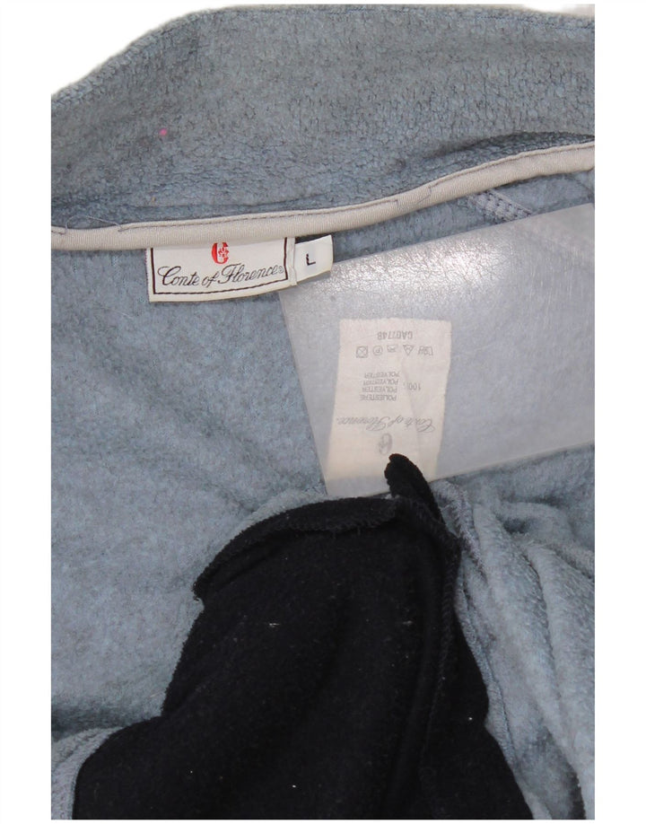 Conte of Florence Chaqueta polar para mujer UK 46 Poliéster azul grande