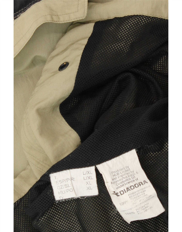 Diadora Chaqueta impermeable para hombre UK 40 Large Beige Poliamida
