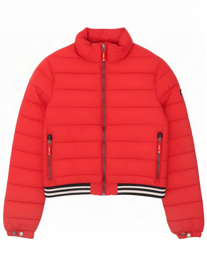 Chaqueta acolchada Superdry para mujer UK 44 Large Red Poliéster