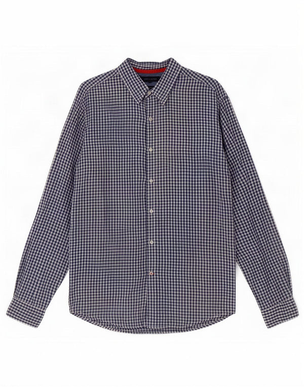 Camisa Tommy Hilfiger Hombre Lino Vichy Azul Medio