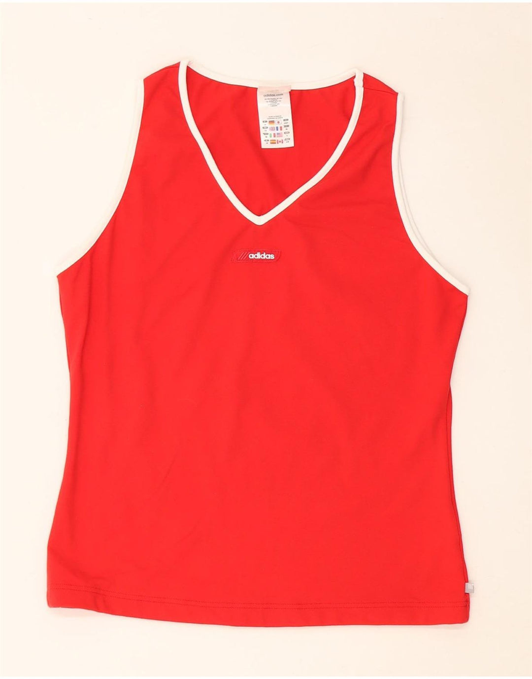 ADIDAS Camiseta sin mangas para mujer ES 40 XL Nylon rojo