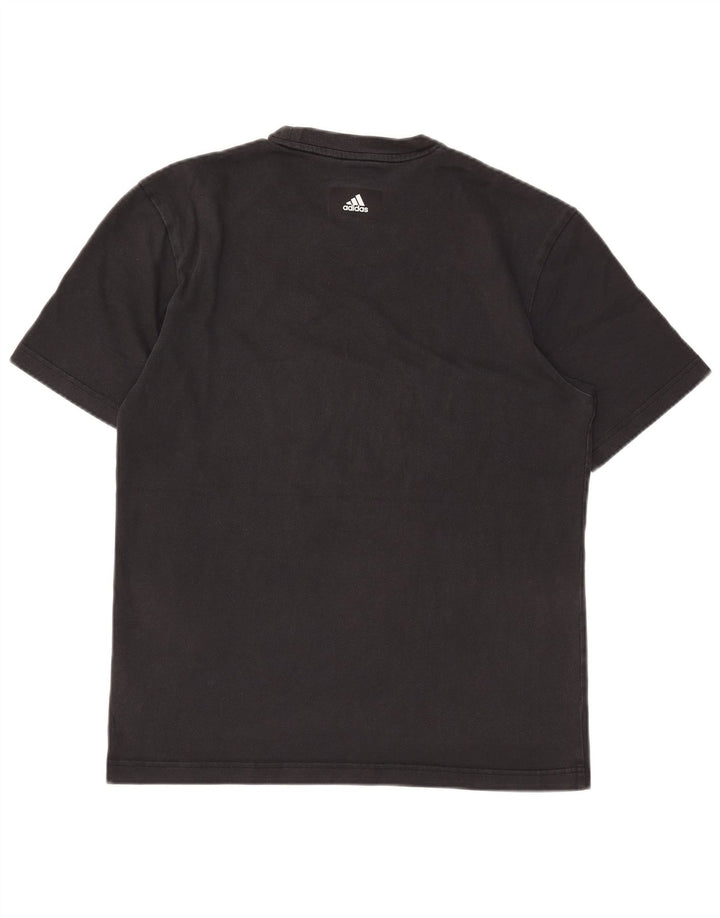 Adidas - Camiseta gráfica para hombre, talla mediana, algodón negro