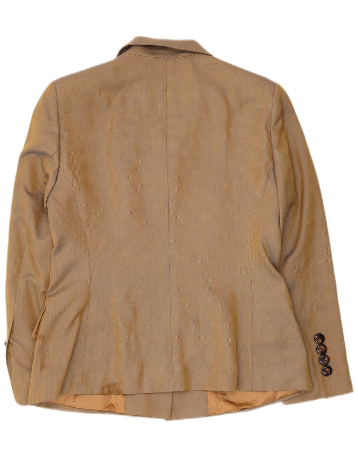 Escada Chaqueta Blazer Elements para Mujer UK 42 Medium Beige Herringbone