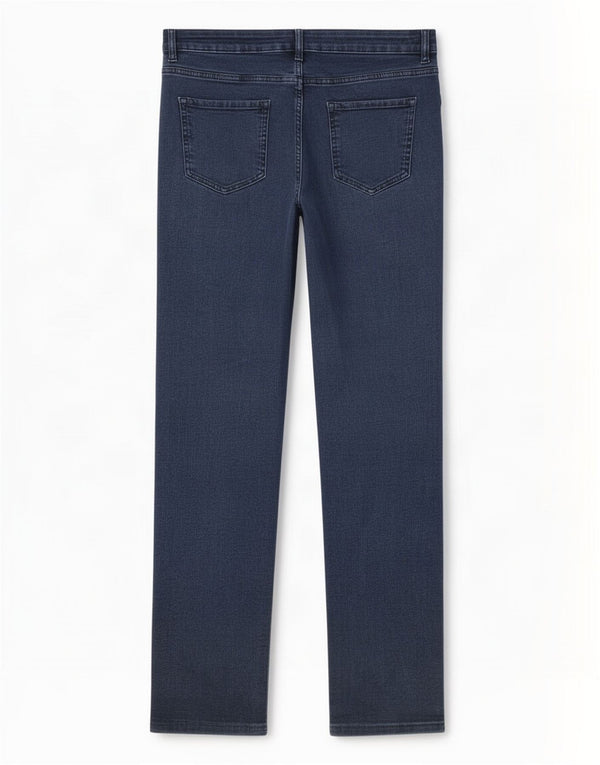 Marks & Spencer Vaqueros Rectos para Mujer UK 14 Large W30 L29 Azul Marino