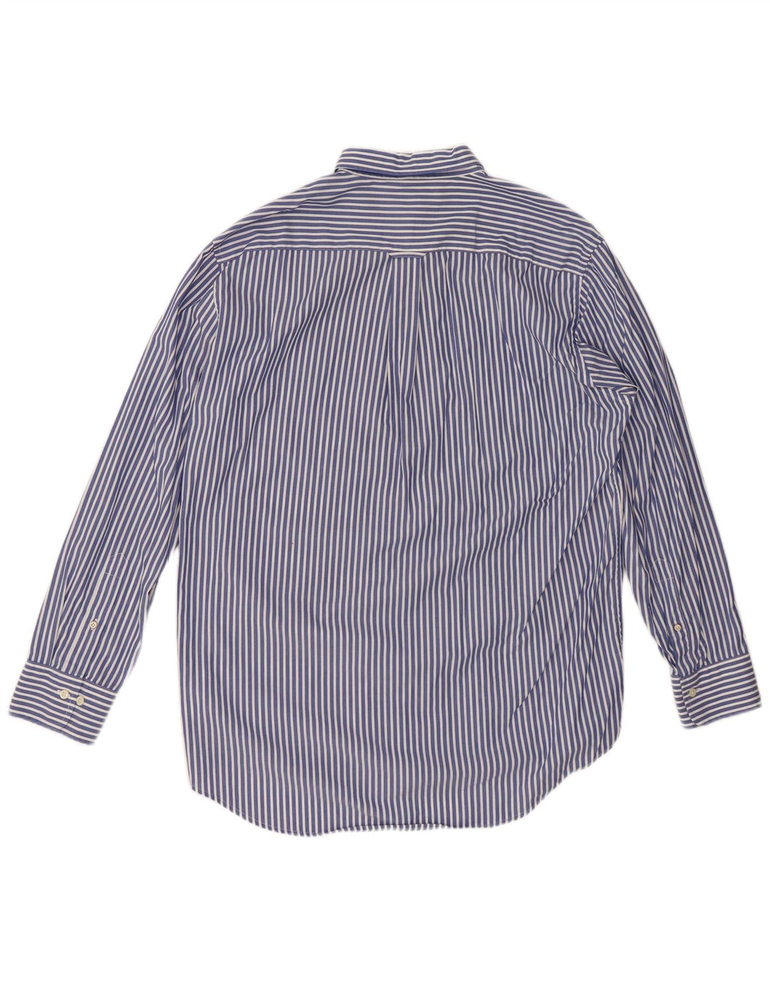 GANT Camisa de corte regular para hombre, talla 41/42 16 1/2 grande, algodón a rayas azules