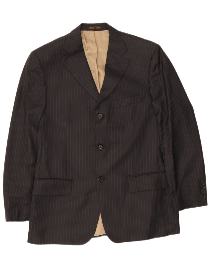Marks & Spencer Chaqueta tipo blazer de 3 botones para hombre UK 38 Medium Black Pinstripe