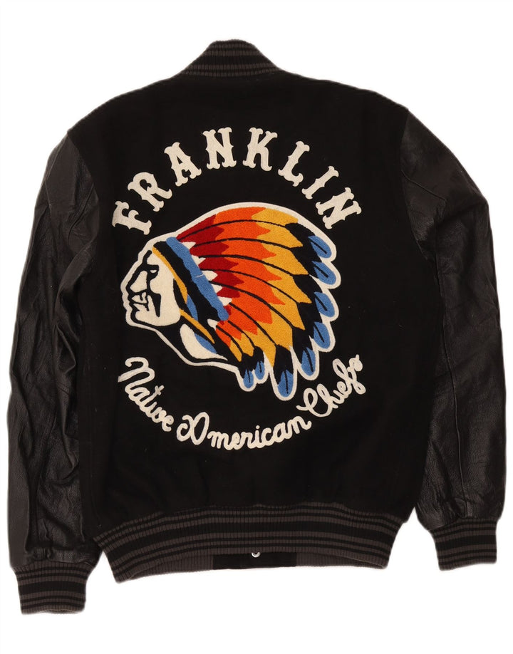 Franklin Marshall Chaqueta universitaria para hombre UK 38 Medium Black Colourblock