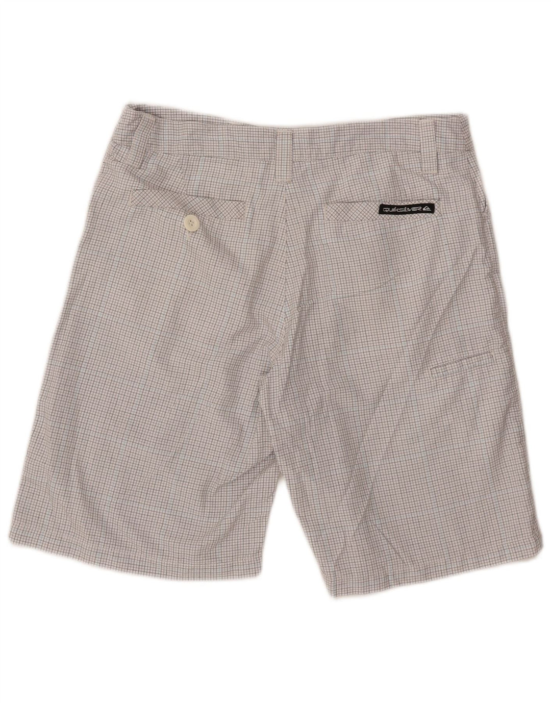 Pantalones cortos tipo cargo Quiksilver para hombre W32 Poliéster a cuadros blancos grandes