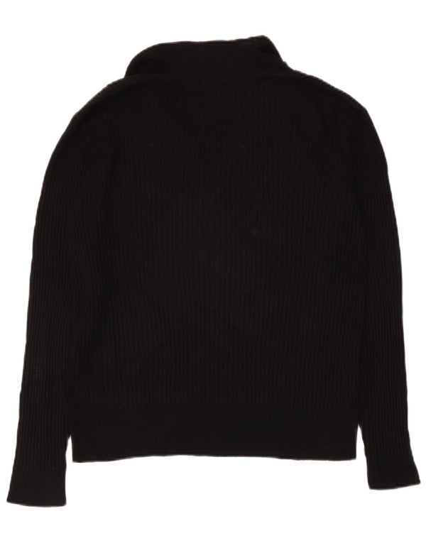 Marks & Spencer Suéter tipo jersey con cuello tipo polo para mujer UK 46 Large Viscosa negra