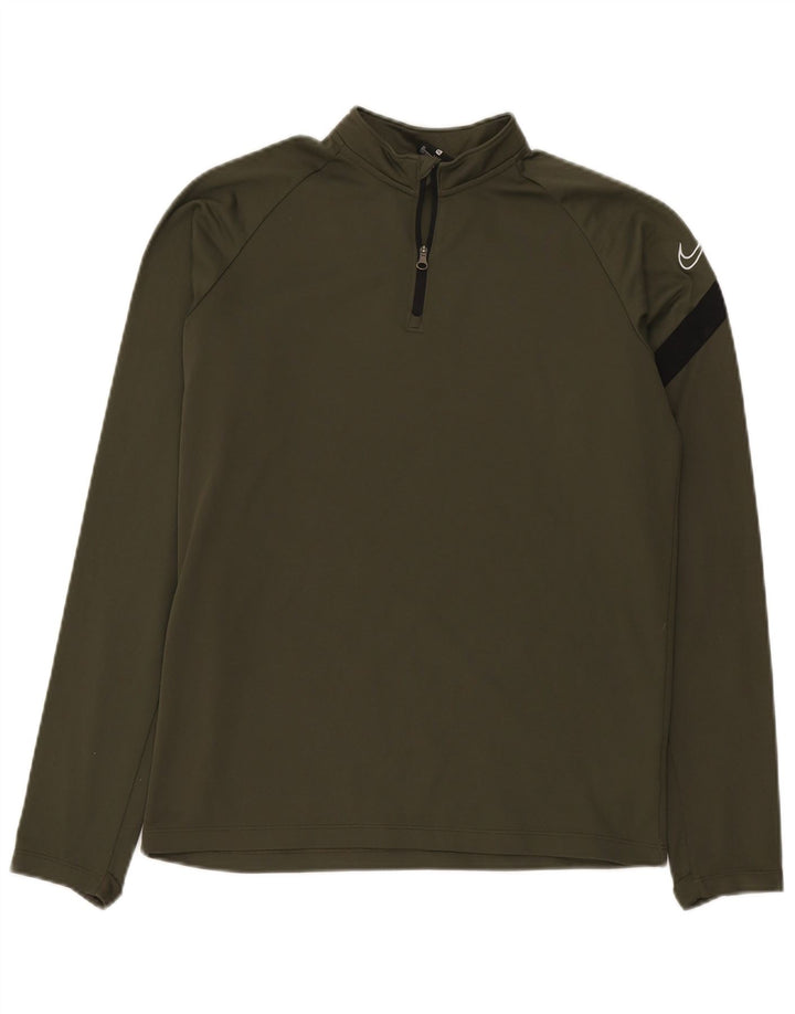 Nike - Chándal con cremallera y cuello para niños, 13-14 años, XL, color caqui