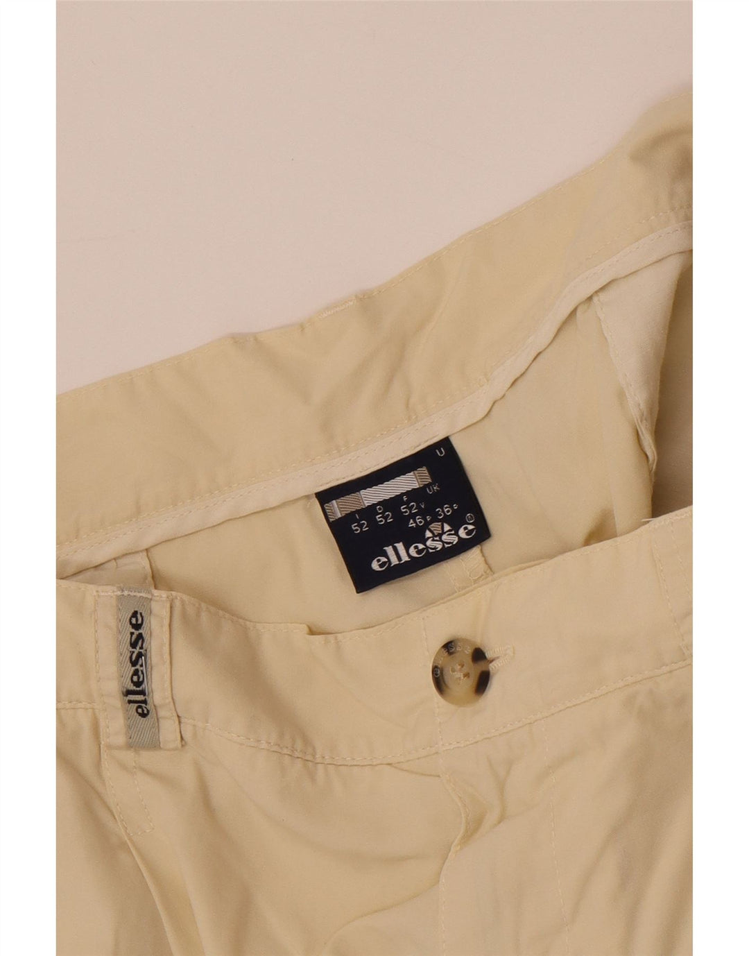 ELLESSE Mens Pegged Chino Shorts W36 Grande Beige