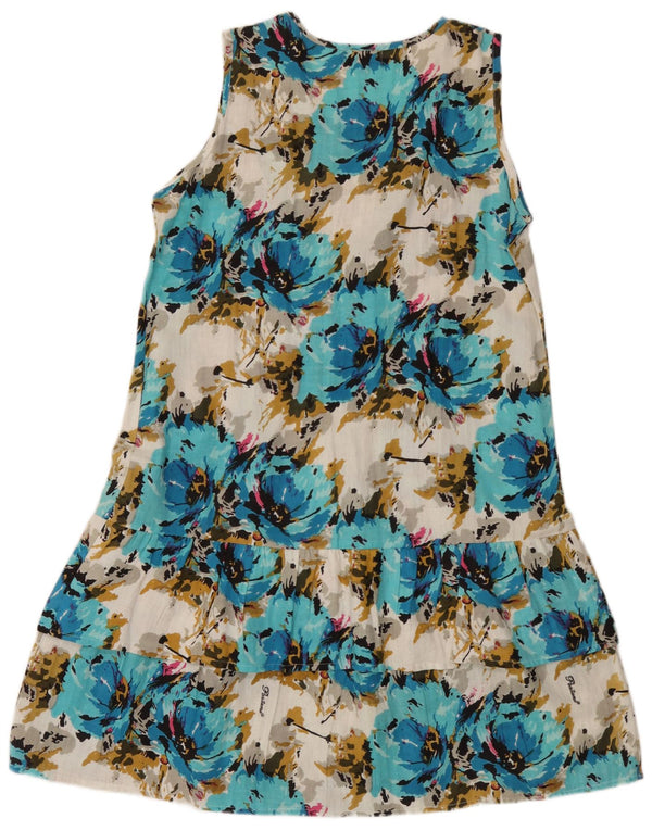 Positano by Jean Paul Vestido escalonado para mujer UK 46 Grande Azul Floral