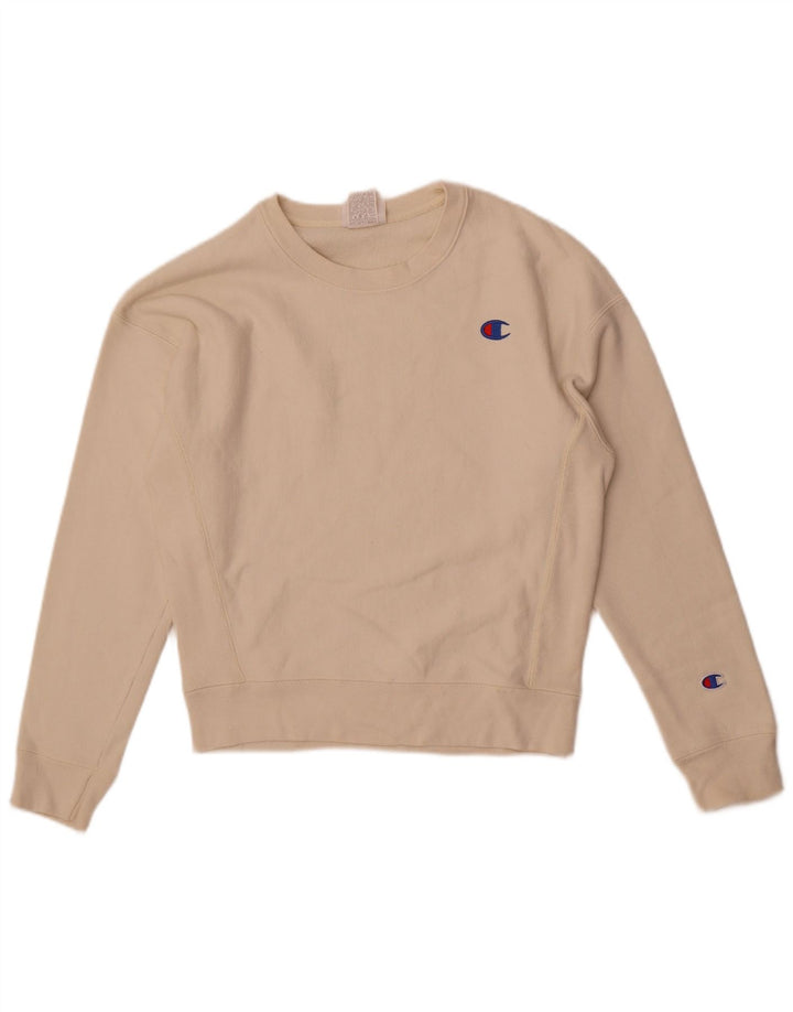 Champion Sudadera de gran tamaño con tejido inverso para mujer UK 10 Small White