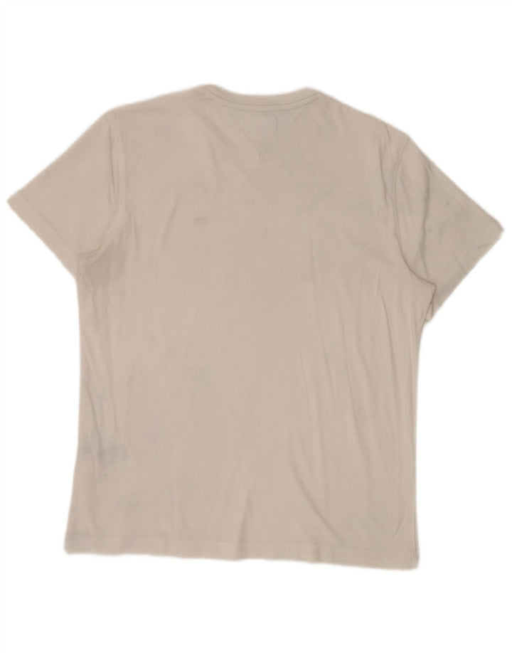 TOMMY HILFIGER Mens T-Shirt Top Small White Cotton