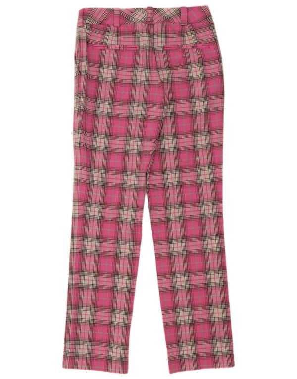 Nike Pantalones chinos rectos Dri Fit para mujer UK 8 Small W28 L32 Pink Check