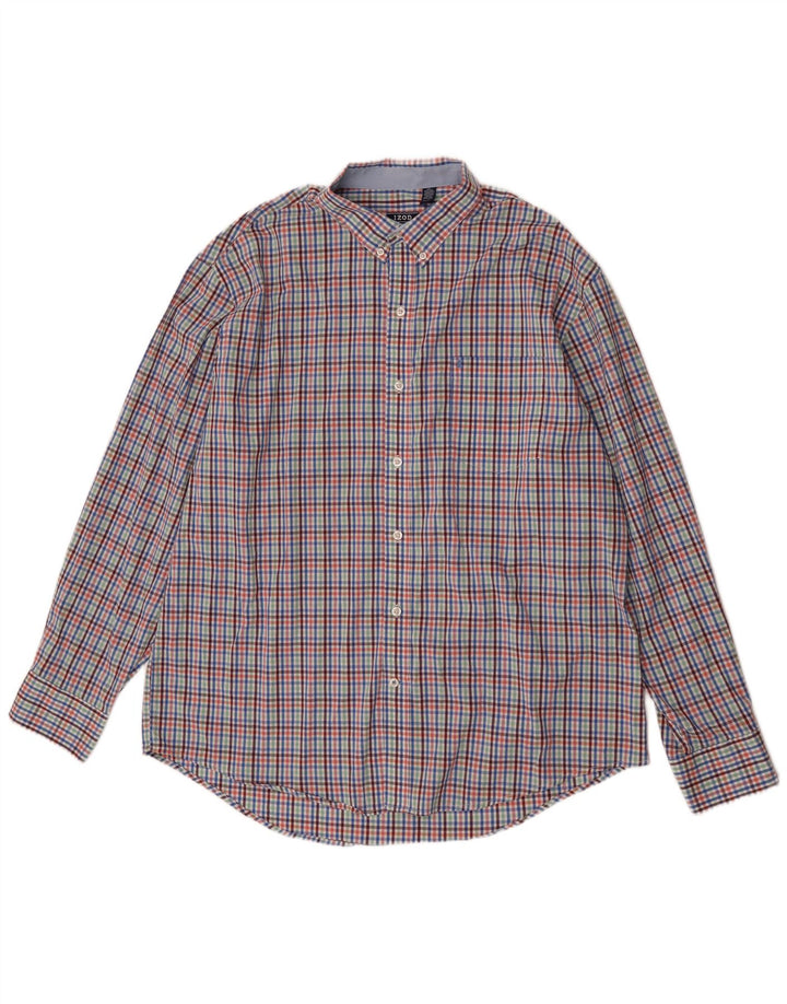 Camisa Hombre Izod XL Algodón Vichy Multicolor