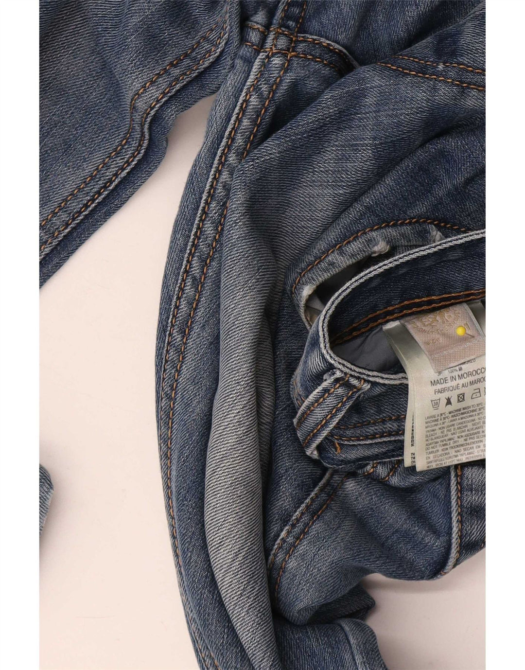 Diesel Hombre Vaqueros Slim Desgastados W31 L31 Algodón Azul