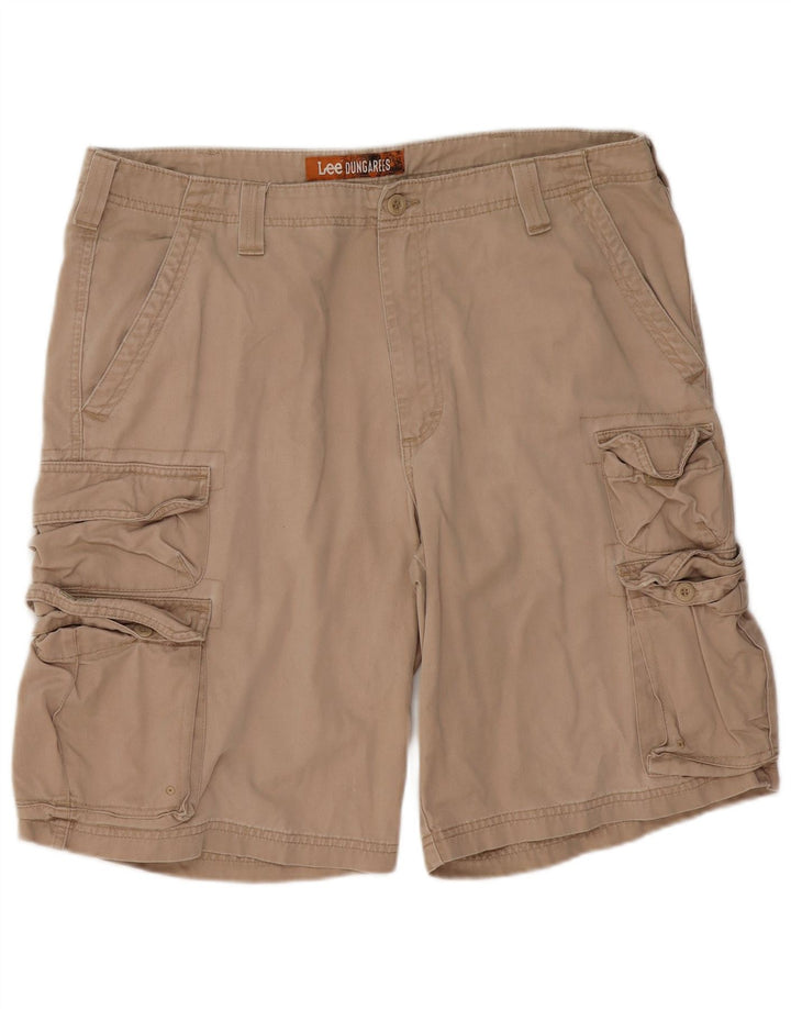 LEE Mens Dungarees Cargo Shorts W36 Large  Brown Cotton