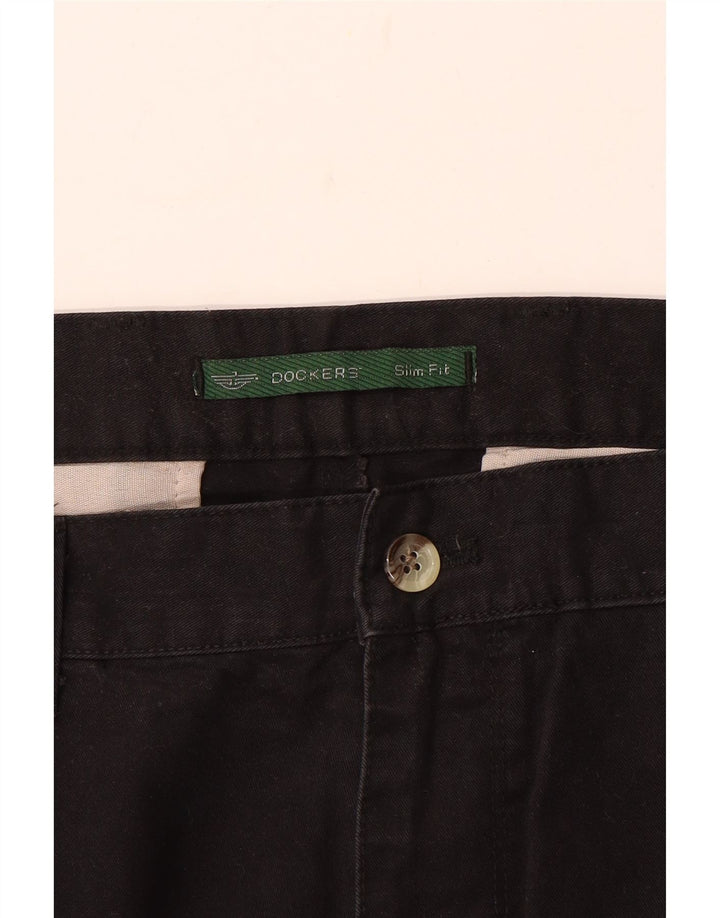 Dockers Pantalón chino ajustado para hombre W36 L28 Negro