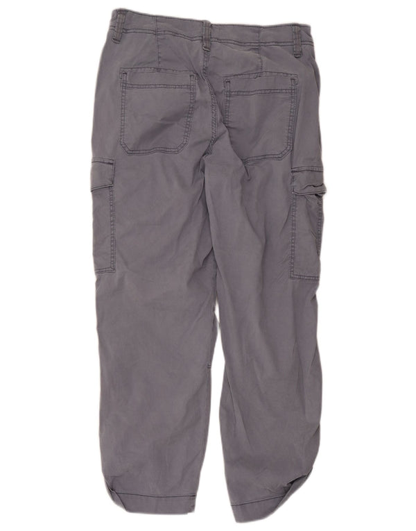 Marks & Spencer Pantalones cargo de cintura alta para mujer UK 12 Medium W32 L25 Gris