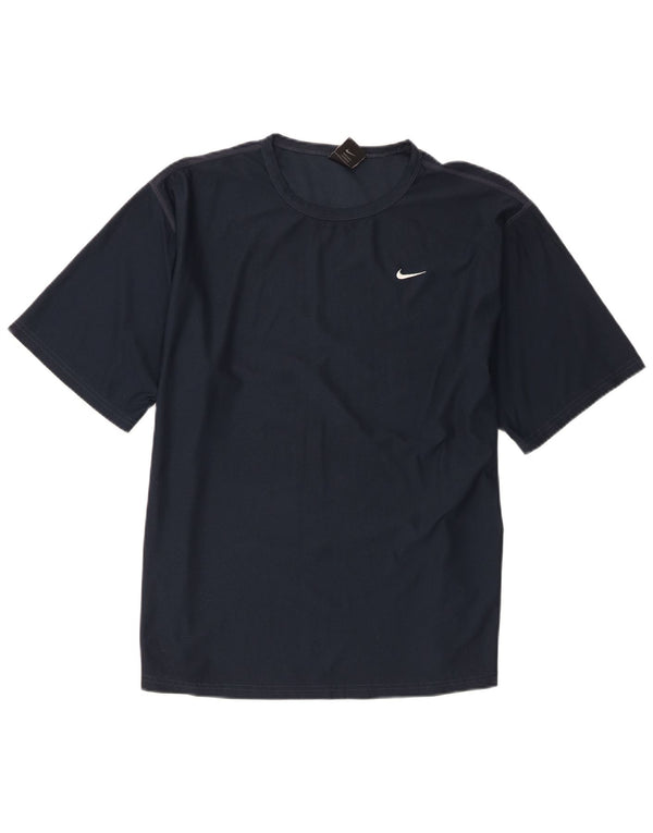 Nike Camiseta para hombre Top UK 42/44 Large Azul marino Poliéster