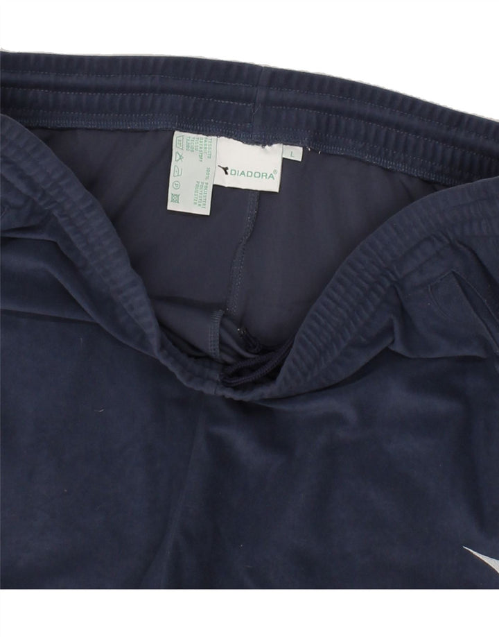 DIADORA Mens Tracksuit Trousers Large Navy Blue Polyester Vintage Diadora and Second-Hand Diadora from Messina Hembry 