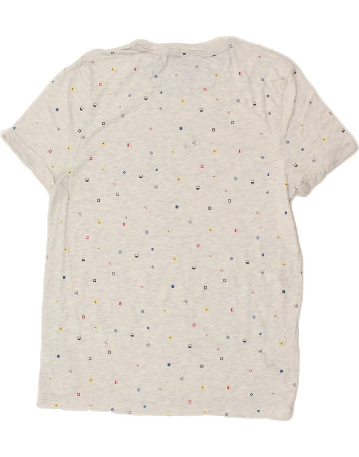 JULES Mens T-Shirt Top Large Grey Geometric Vintage Jules and Second-Hand Jules from Messina Hembry 