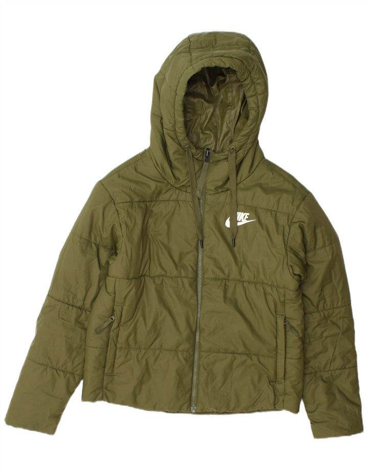 Nike Chaqueta reversible acolchada para mujer UK 40 Poliéster verde medio