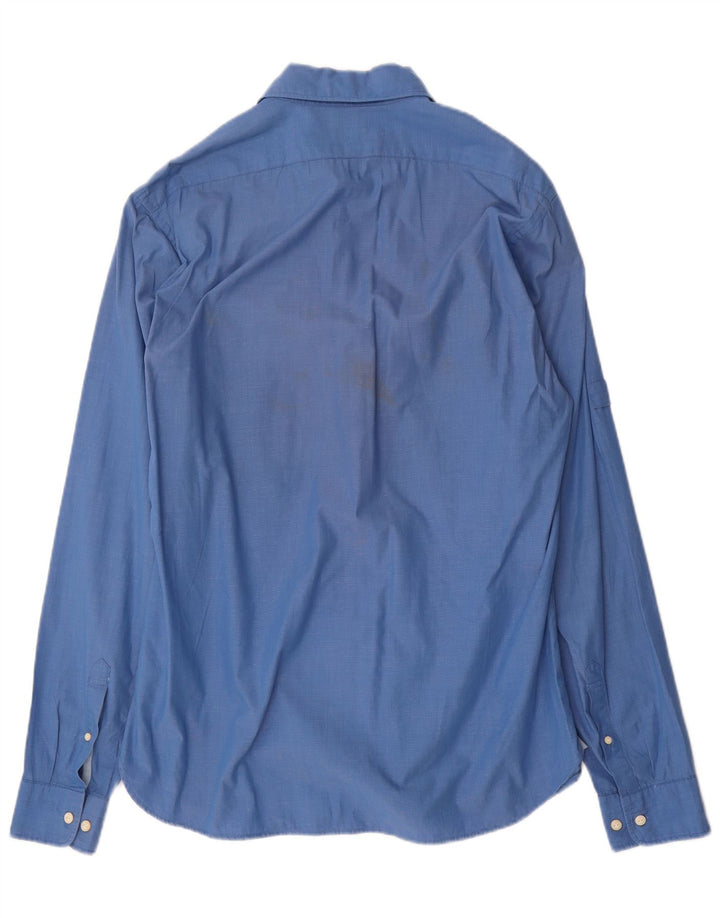 Camisa Scotch & Soda Hombre Grande Azul Algodón