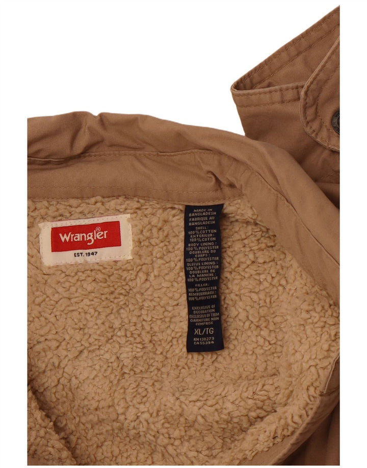 WRANGLER Chaqueta Sherpa para hombre UK 42 XL Algodón marrón
