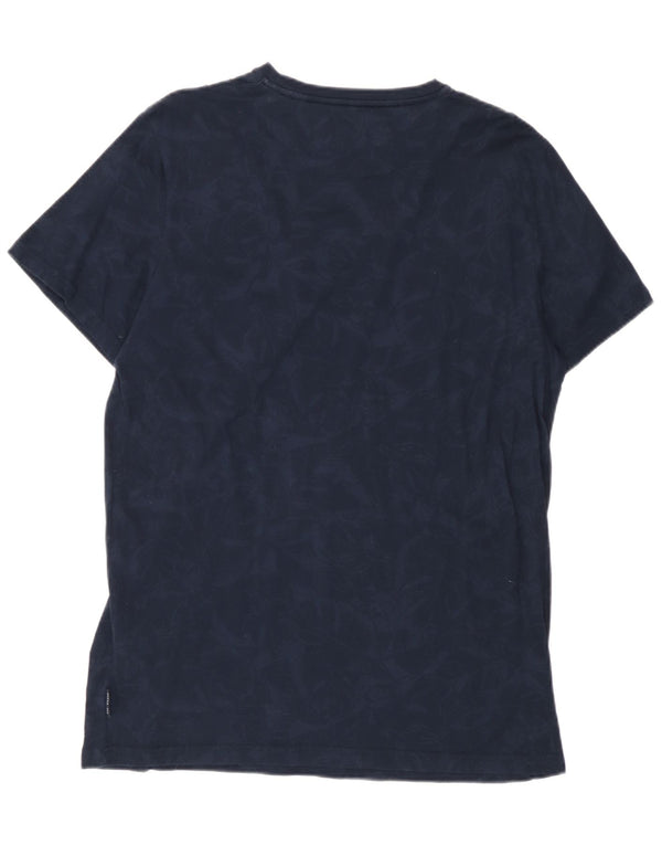 Ted Baker - Camiseta para hombre, talla 4, algodón floral azul marino grande