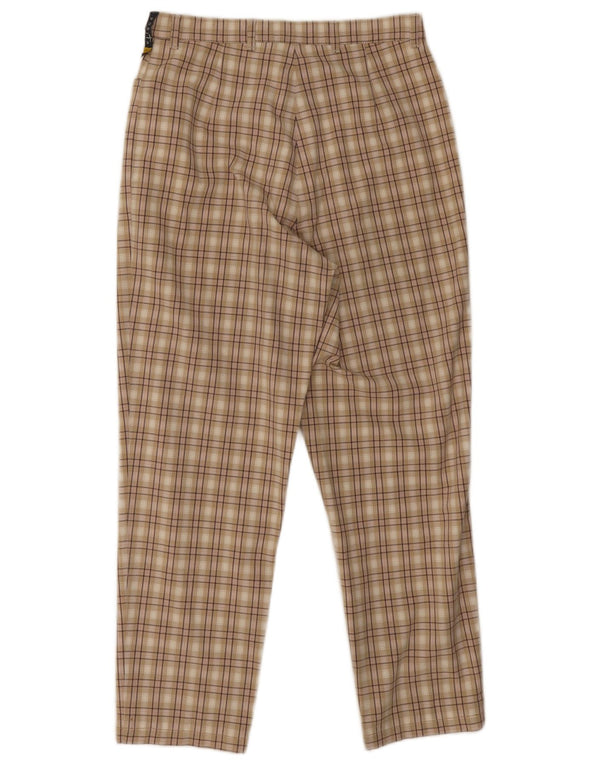 Bonita Pantalones Casuales De Cintura Alta Para Mujer EU 38 Medium W26 L25 Beige Check