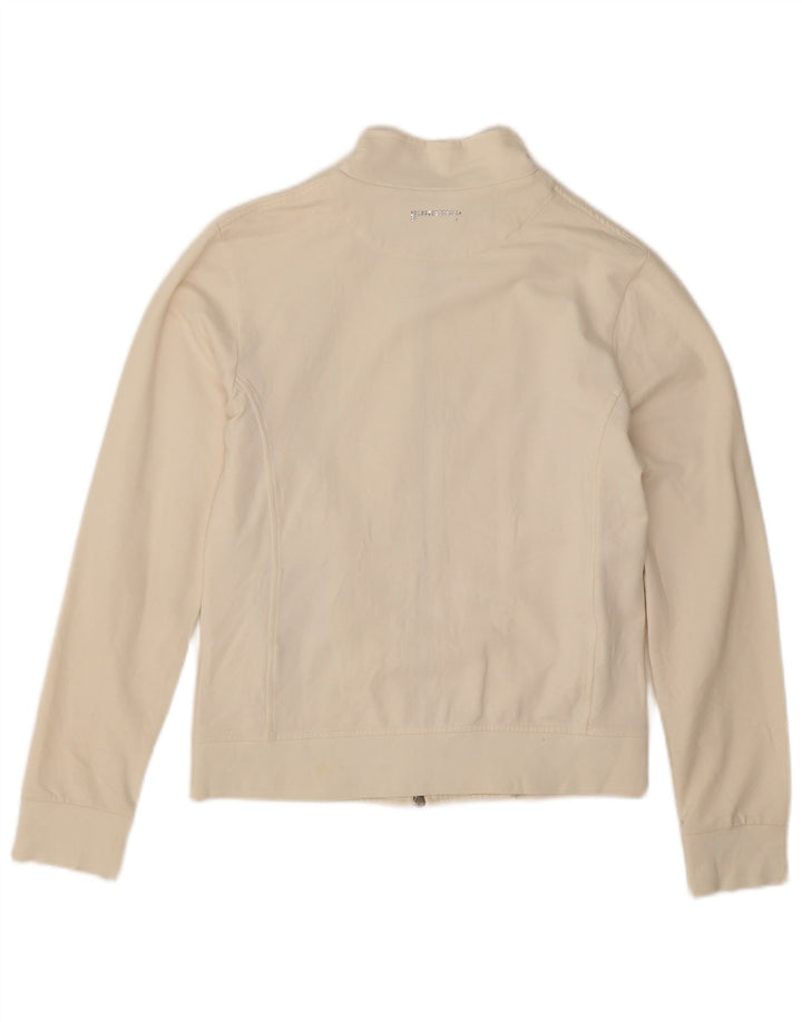 Pirelli Chaqueta superior de chándal gráfico para mujer UK 10 Small Off White Cotton