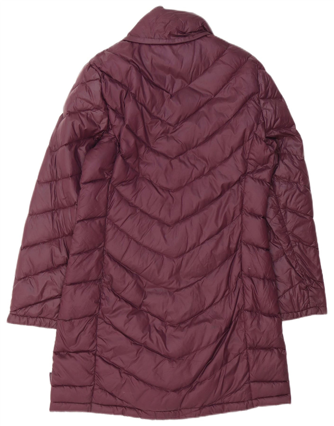 Calvin Klein Abrigo acolchado para mujer UK 14 Medium Borgoña Nylon