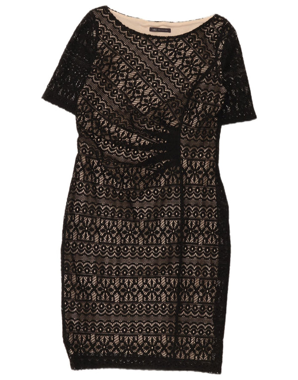 Marks & Spencer Vestido tubo de encaje para mujer UK 42 Mediano Negro Floral