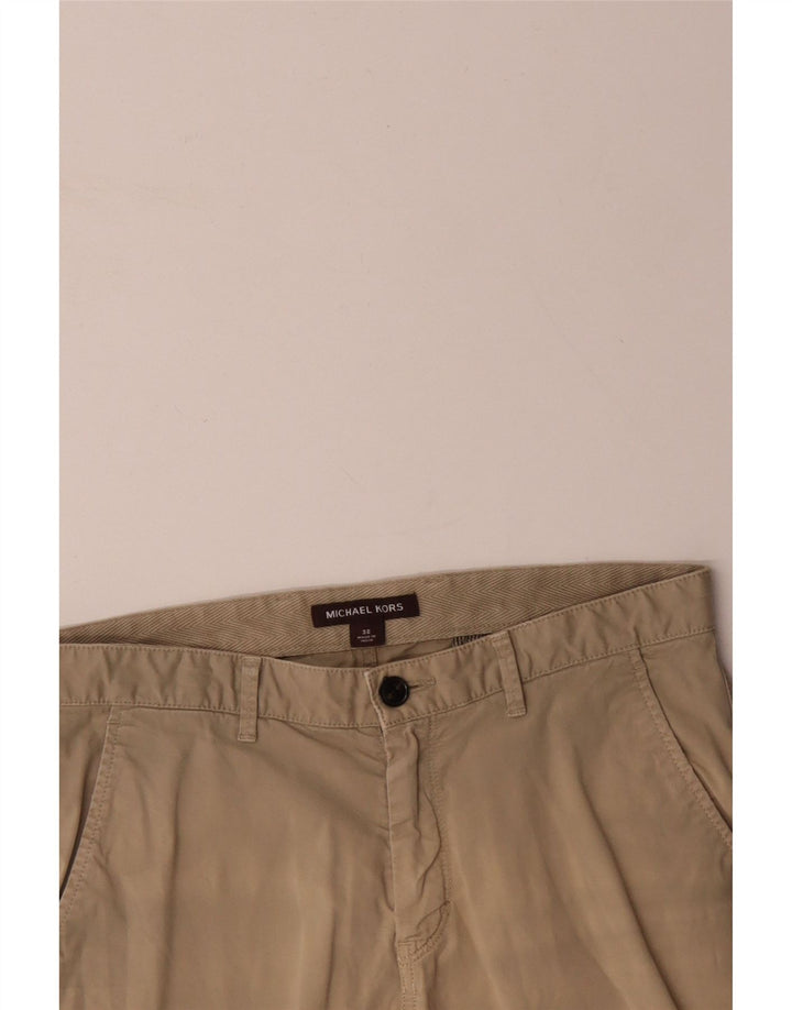 MICHAEL KORS Pantalones cortos chinos para hombre W30 Algodón beige medio