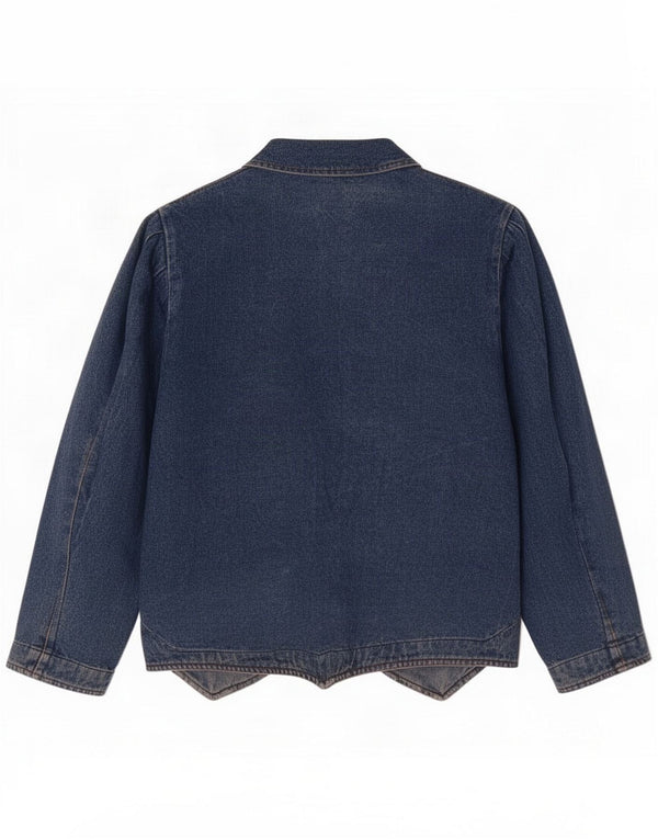 Chaqueta tipo blazer de mezclilla vintage extragrande con 1 botón para mujer IT 42 Azul medio