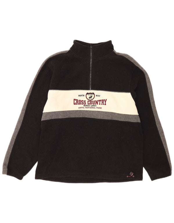 Barisal Hombre Jersey Gráfico De Forro Polar Con Cremallera XL Negro Colorblock Poliéster