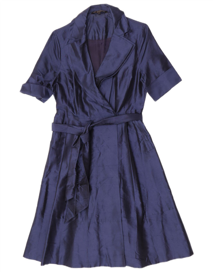 Vestido cruzado para mujer Coast UK 42 Seda azul marino mediano