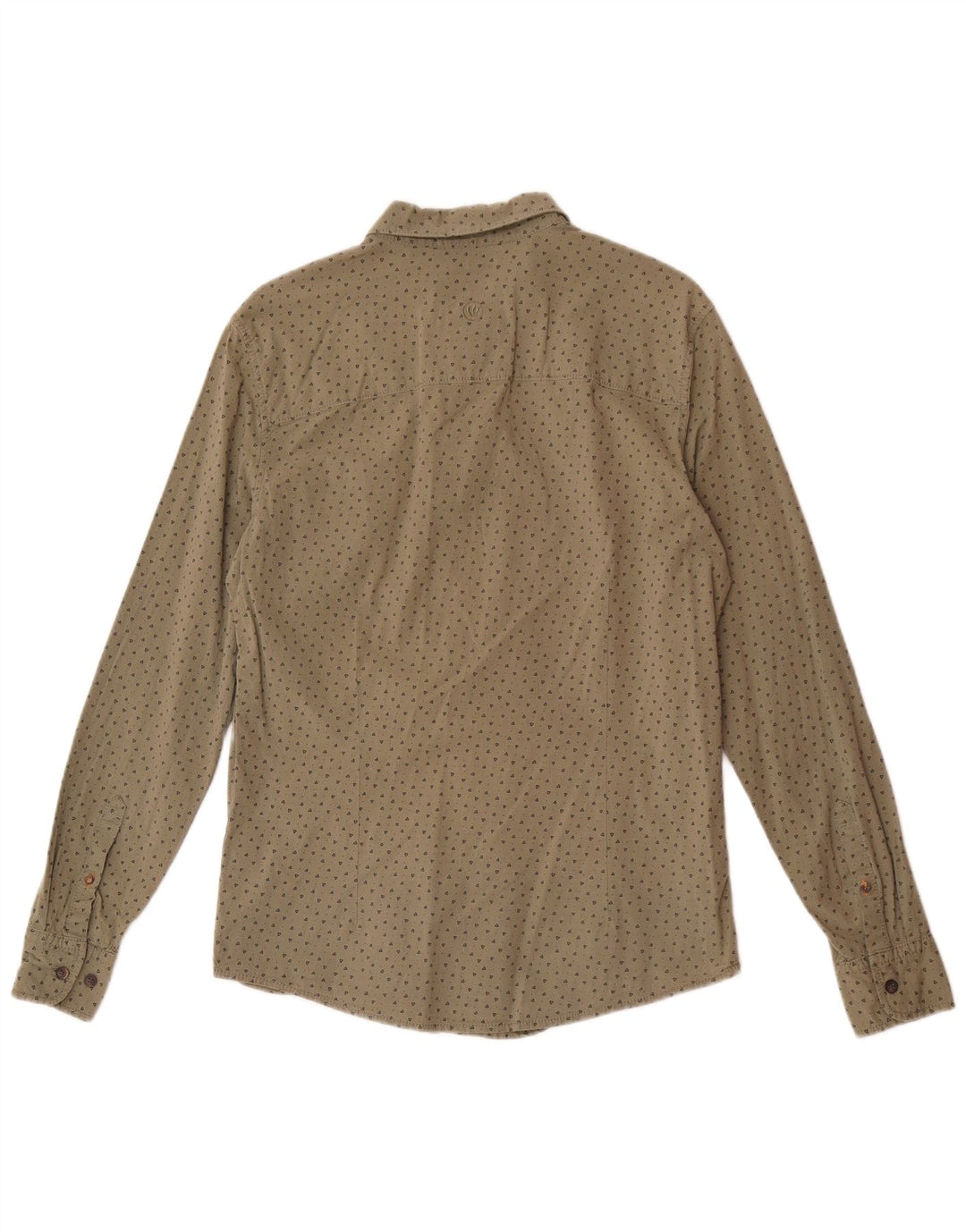 Camisa slim fit elástica de algodón geométrico verde medio de Fat Face