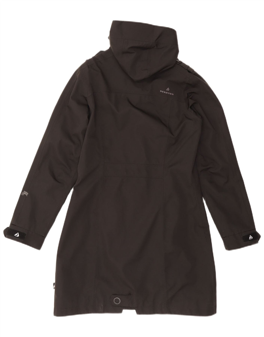 Bergson Abrigo cortavientos con capucha para mujer UK 10 Small Poliéster negro