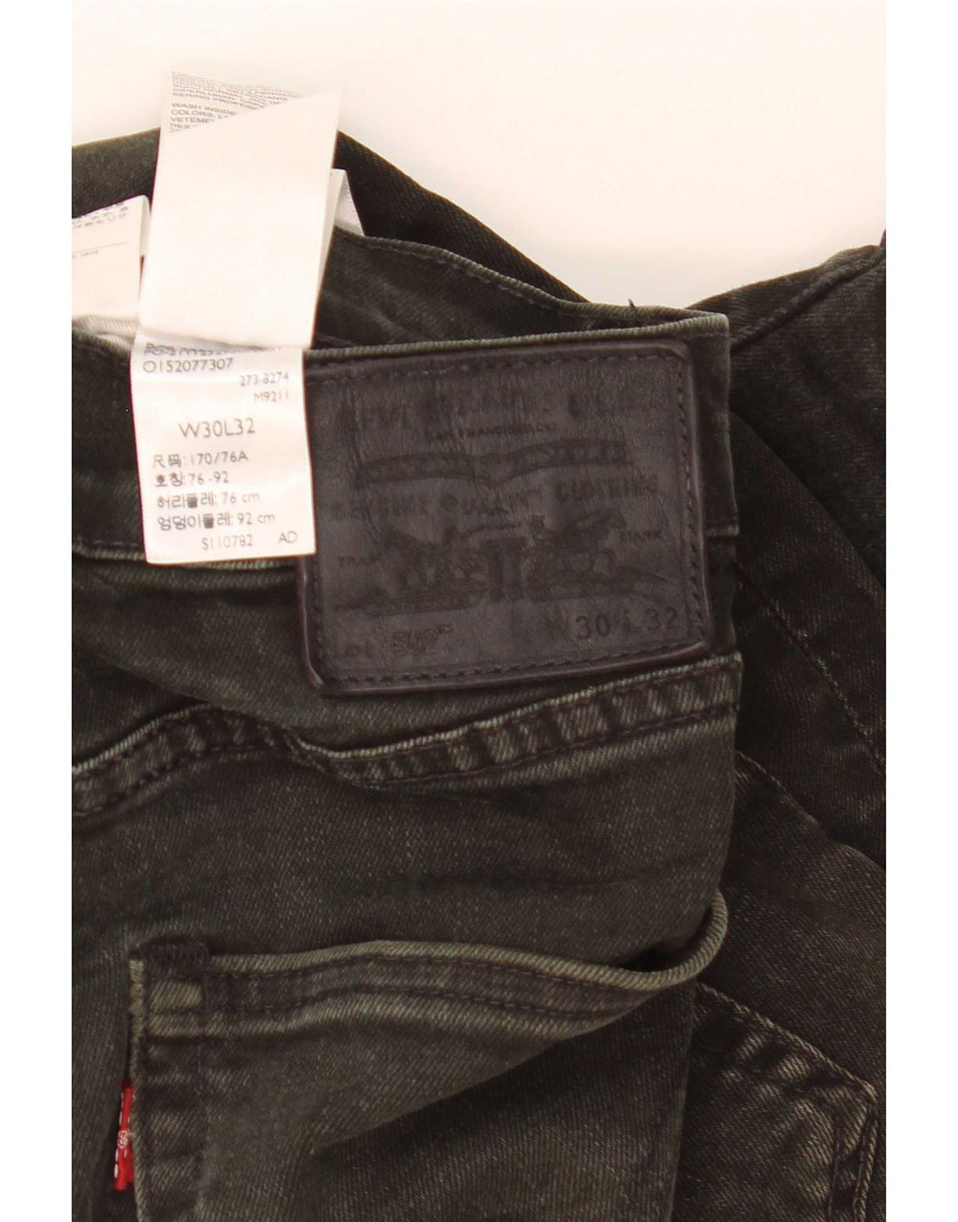 Levi's Jeans rectos 502 para hombre W30 L32 Algodón negro