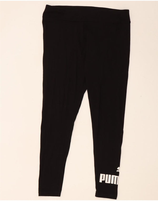 Puma Leggings gráficos para mujer UK 18 XL Algodón negro