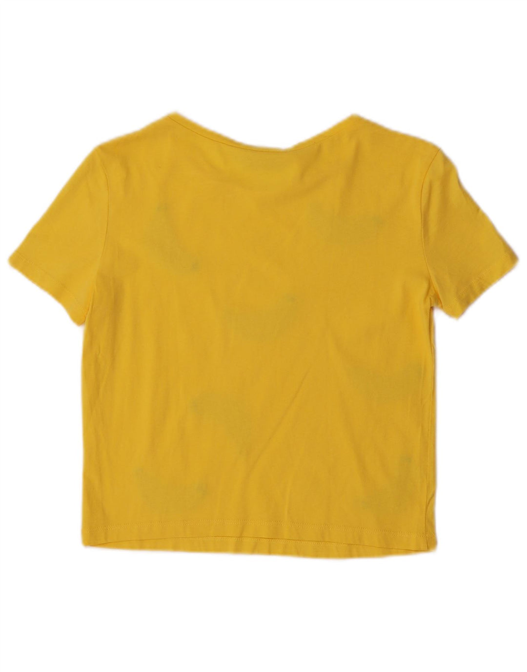 Zara Mujer Camiseta Top UK 10 Small Amarillo