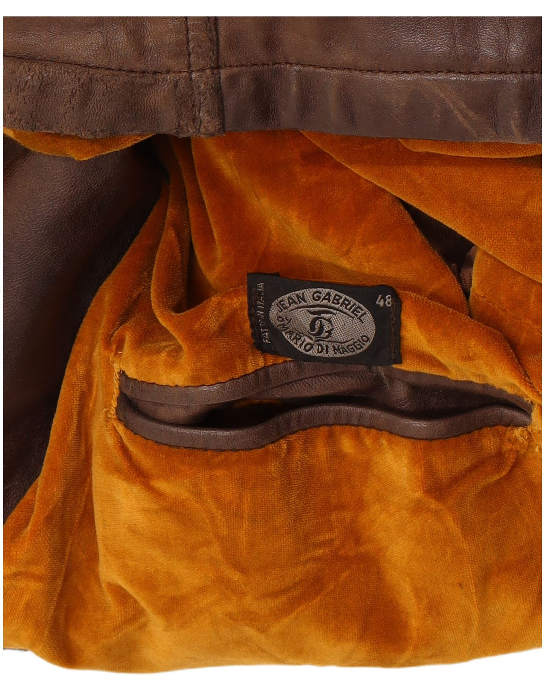 Jean Gabriel Chaqueta Militar De Cuero Para Mujer IT 48 XL Marrón