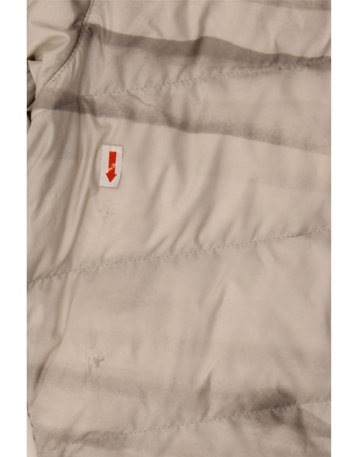 Jack Wolfskin Chaqueta acolchada con capucha para mujer UK 40 XL Poliéster teñido anudado gris