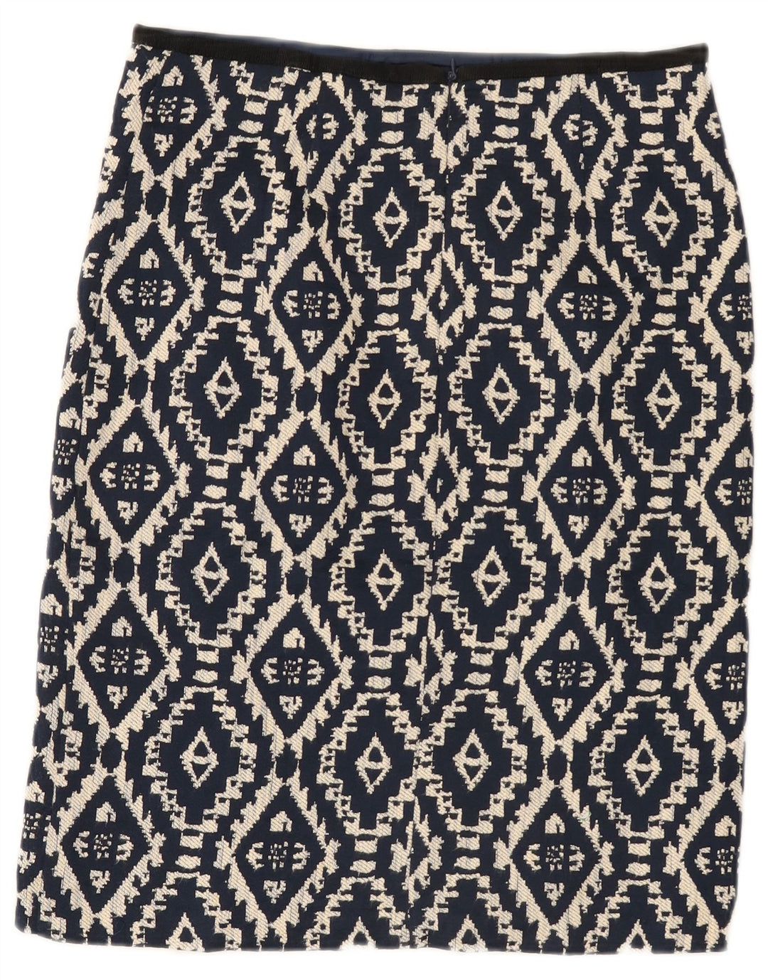 Marks & Spencer Falda recta para mujer UK 12 Medium 30 Azul marino Geométrico