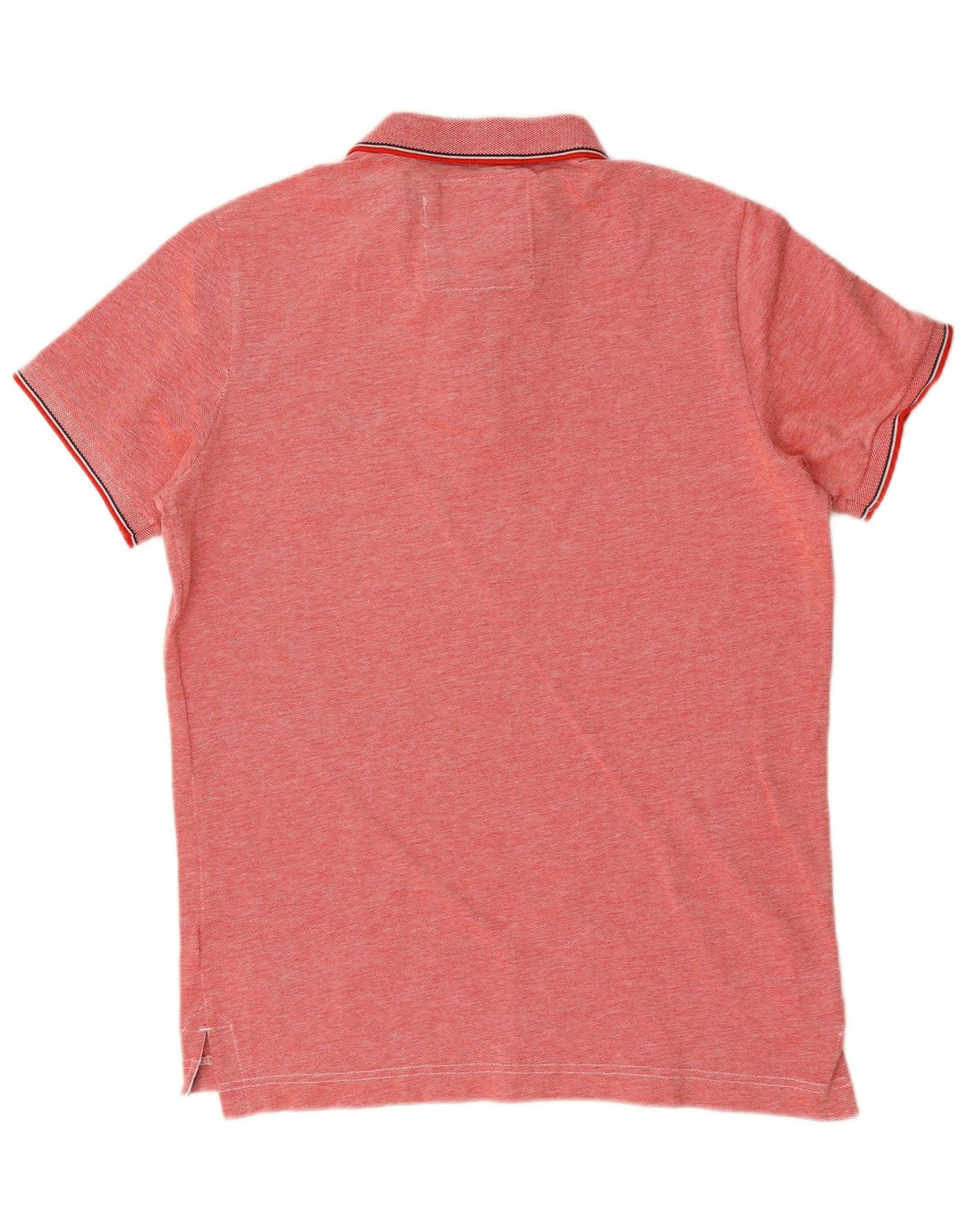 Superdry Polo para hombre de algodón moteado rojo grande